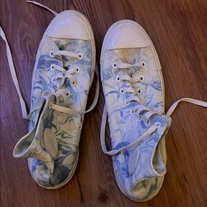 Custom Blue and White Women's Sneakers